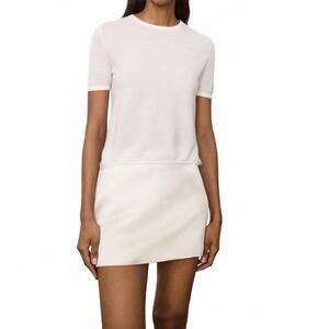 NEW LISA YANG ira short sleeve t-shirt in ivory